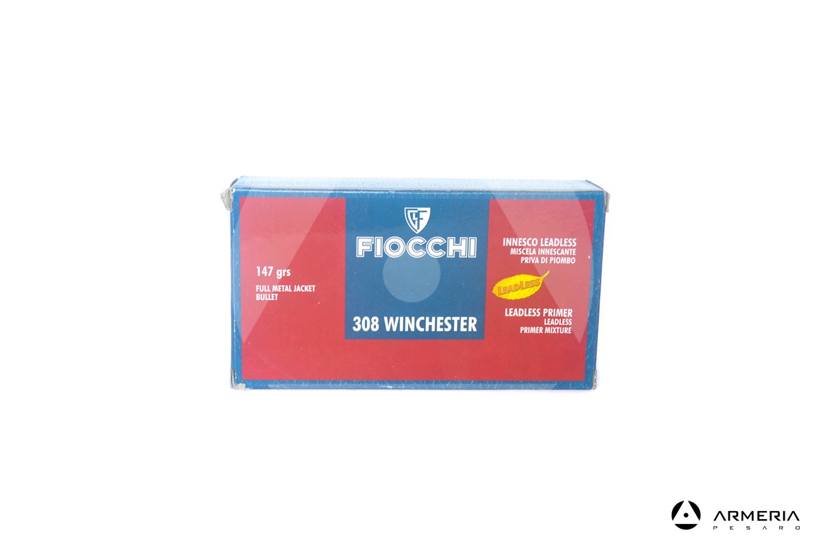 Fiocchi Rifle Line Calibro 308 Win 147 Grani FMJ Armeria Pesaro