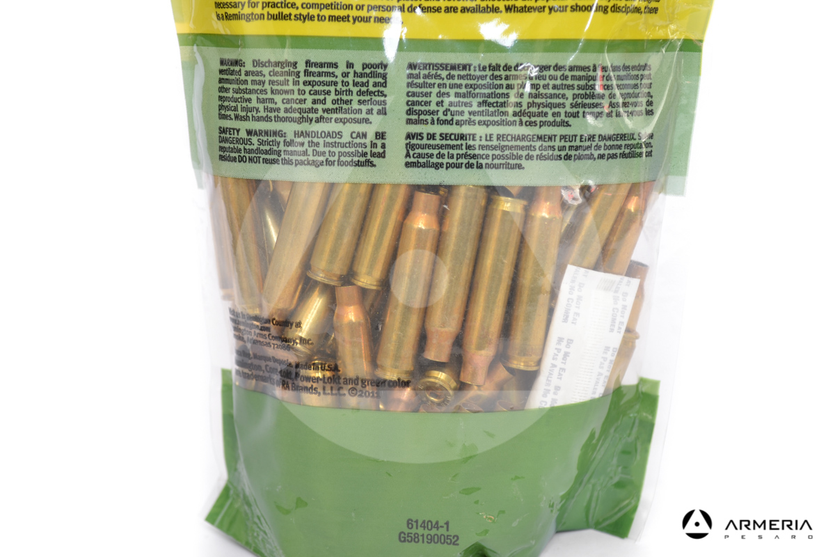 Bossoli Remington calibro 223 Unprimed Cases 100pz #22408 macro