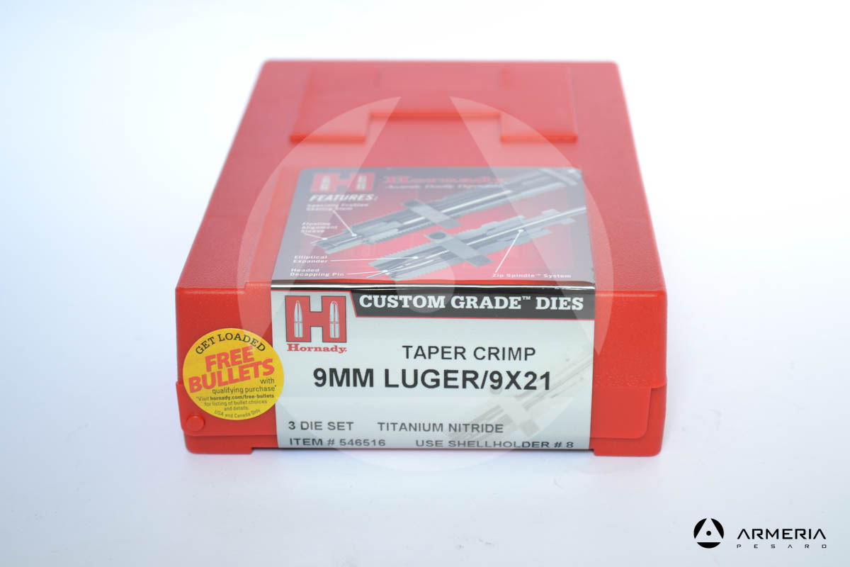 Dies Hornady Taper Crimp calibro 9mm Luger - 9x21 - 3 Die Set - titanium nitride - #546516 -0