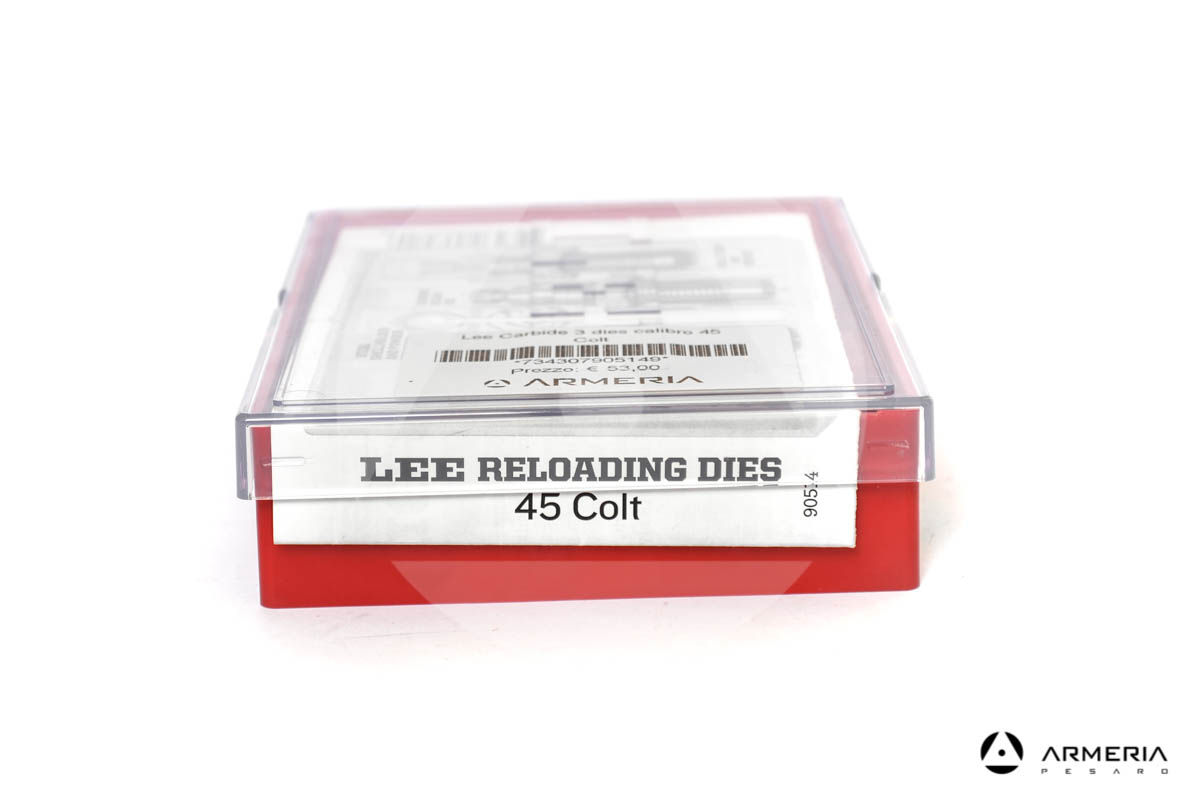 Dies Lee Reloading calibro 45 Colt - Carbide Die Set - Shell Holder omaggio
