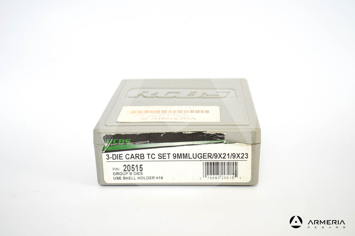 Dies RCBS 3-Die CARB TC Set calibro .9mm Luger _ 9x21 _ 9x23 - Gruppo B - #20515-0
