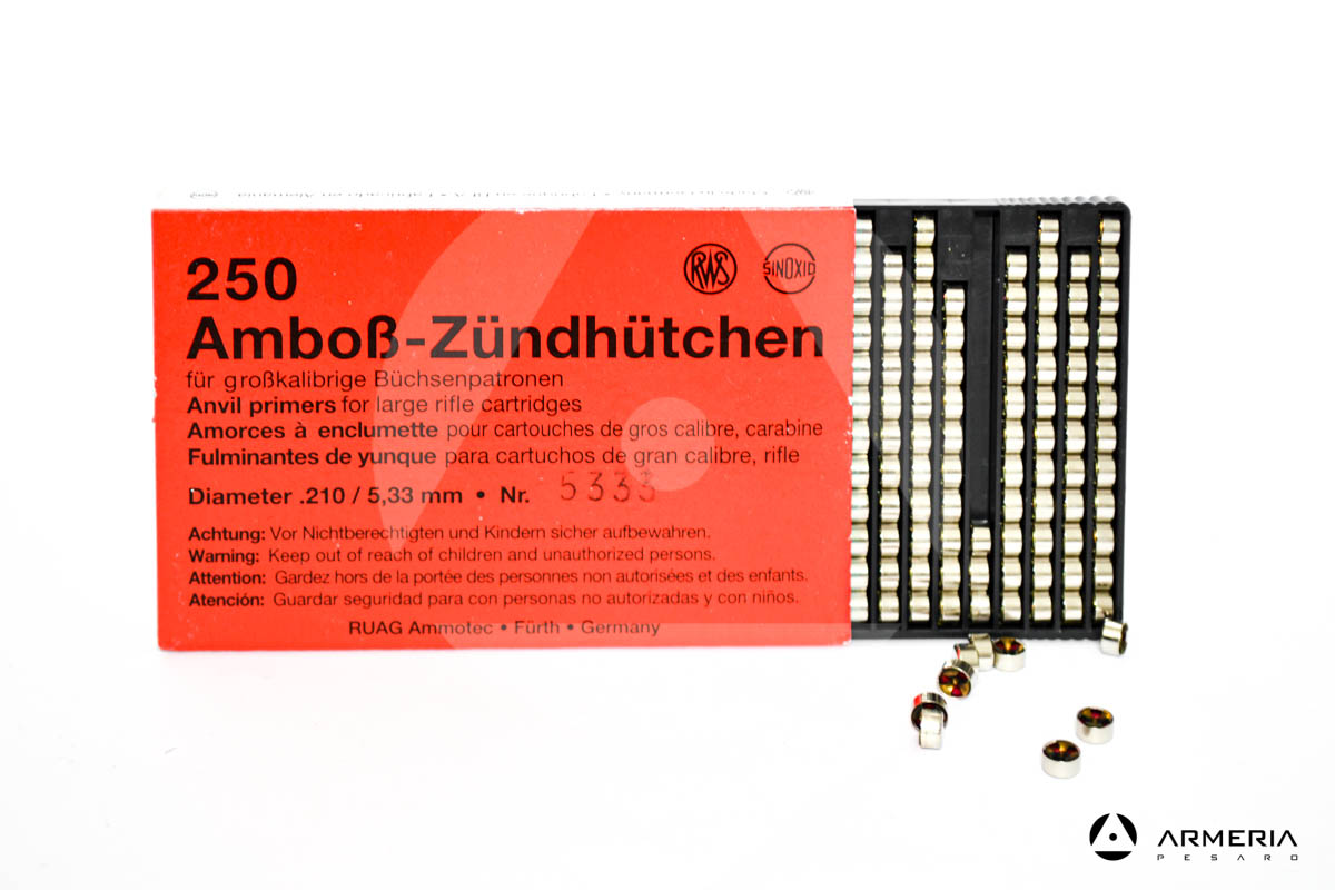 Inneschi RWS Large Rifle Magnum 5,33 mm - nr. 5333 senza mercurio - 250 pezzi