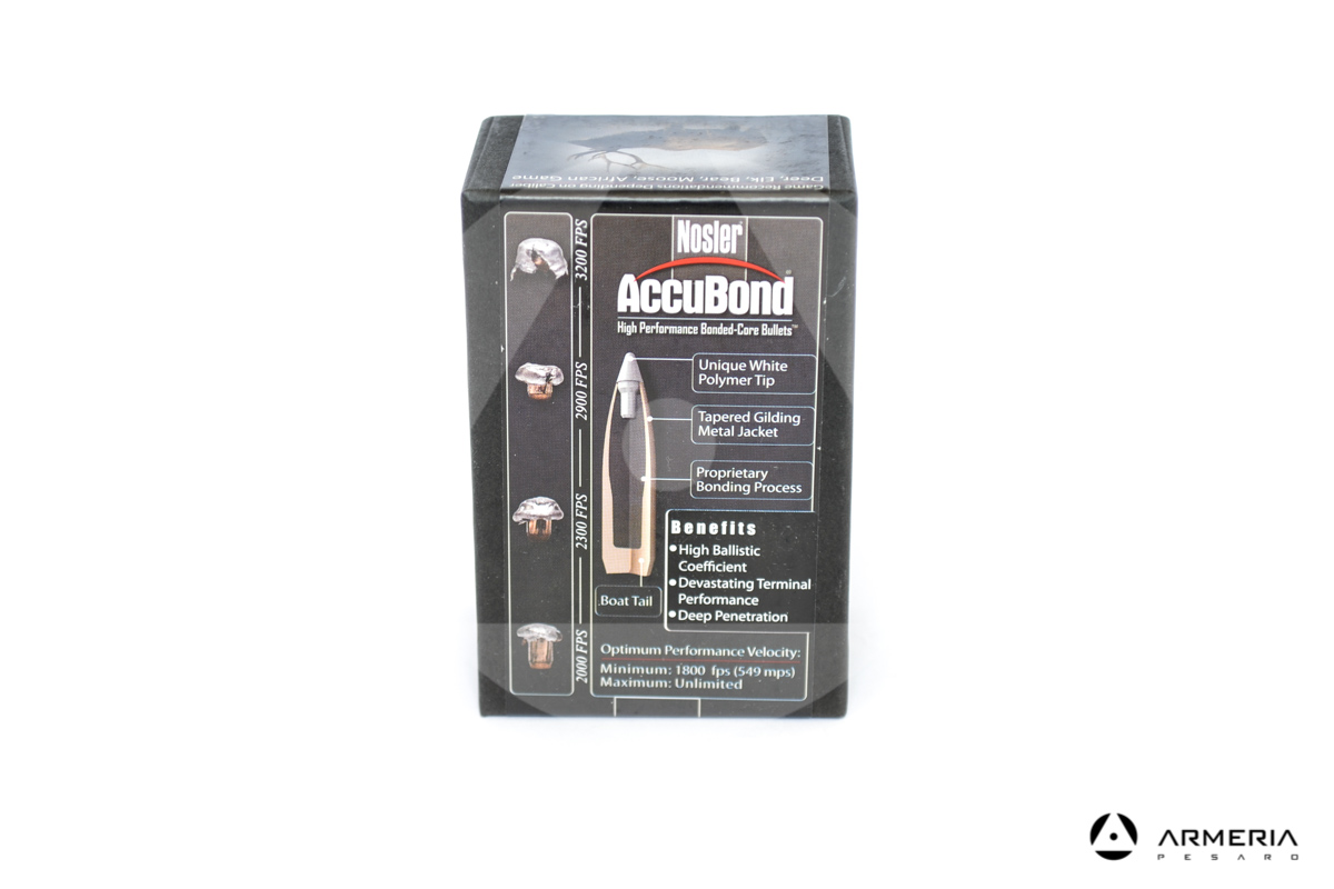 Palle Nosler Accubond calibro 30 - 150 grani Spitzer 50 pz #56719