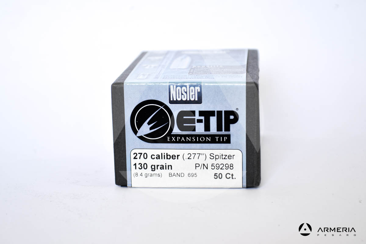 Palle Nosler E-Tip Expansion calibro 270 - 130 grani - 50 pezzi #59298 modello Palle Nosler E-Tip Expansion calibro 270 - 130 grani - 50 pezzi #59298 modello