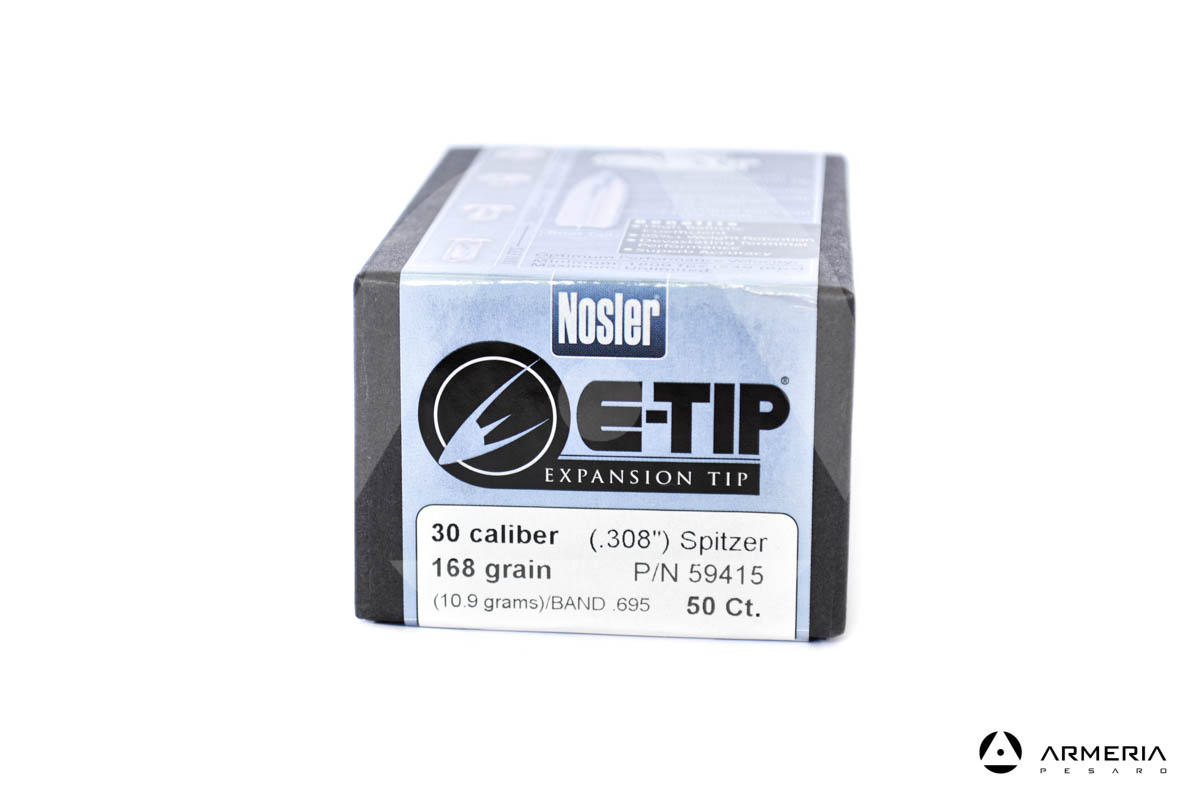 Palle Nosler E-Tip Expansion calibro 30 - 168 grani - 50 pezzi #59415 modello Palle Nosler E-Tip Expansion calibro 30 - 168 grani - 50 pezzi #59415 modello