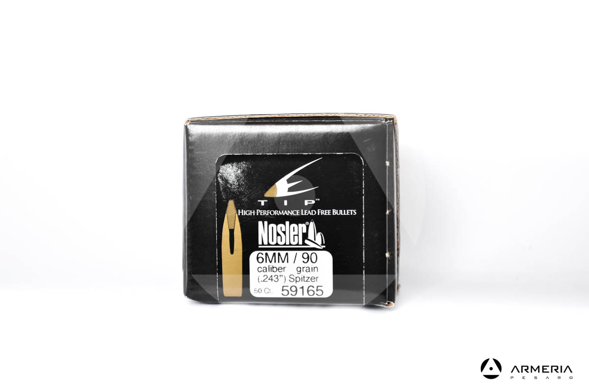 Palle Nosler Tip calibro 6mm .243" - 90 grani - 50 pezzi #59165 modello