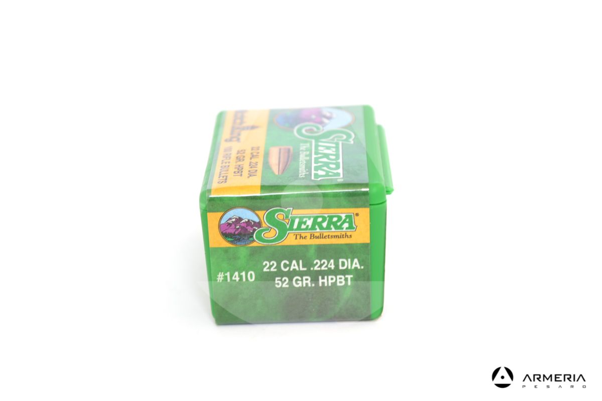 Palle Sierra MatchKing calibro 22 52 grani HPBT #1410 - 100 pz