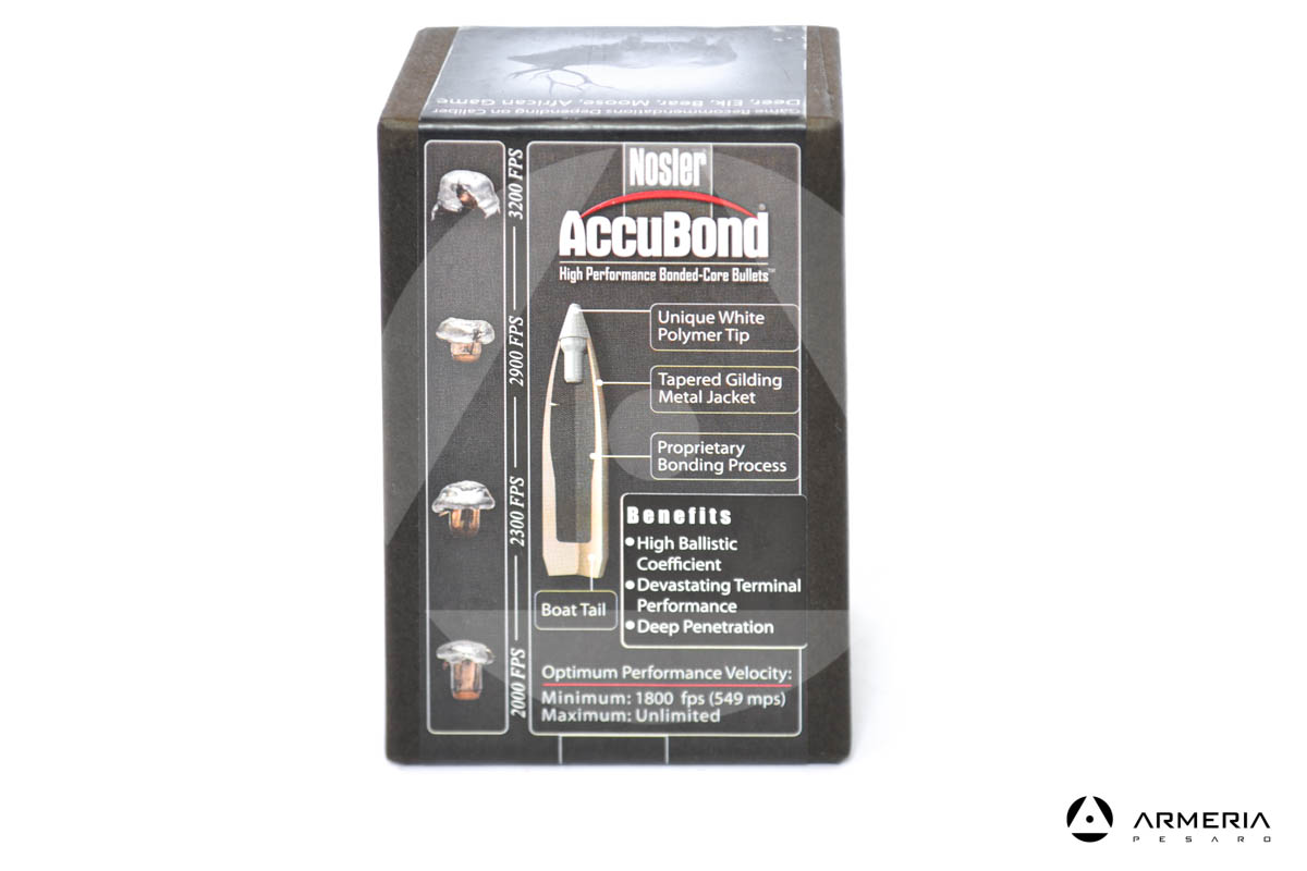 Palle ogive Nosler AccuBond calibro 30 - 165 grani - 50 pezzi #55602