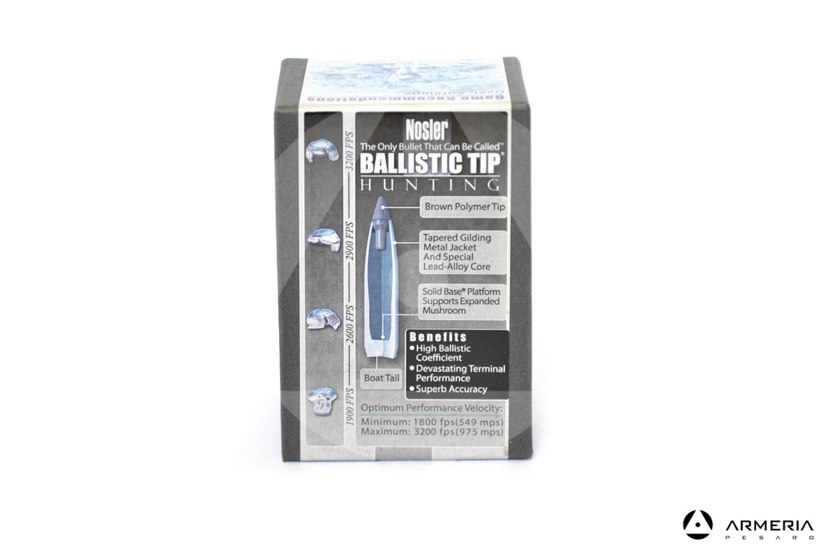Palle ogive Nosler Ballistic Tip Hunting calibro 6.5 mm - 120 grani - 50 pezzi #26120