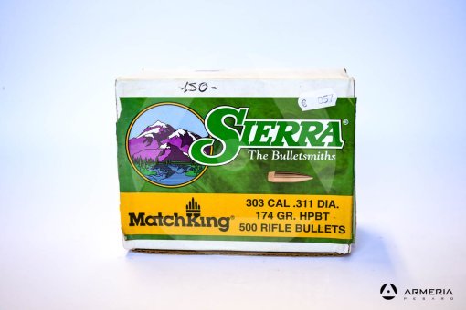 Palle ogive Sierra Matchking calibro 303 .311 DIA. - 174 grani HPBT vista 1