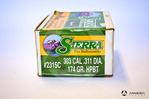 Palle ogive Sierra Matchking calibro 303 .311 DIA. - 174 grani HPBT vista 2