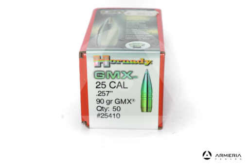 Palle ogive Hornady GMX cal. 25 .257″ – 90 grani gmx – 50 pezzi #25410 mod