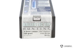 Palle ogive Nosler Ballistic Tip Hunting calibro 6.5 mm - 120 grani - 50 pezzi #26120 modello