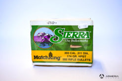 Palle ogive Sierra Matchking calibro 303 .311 DIA. - 174 grani HPBT vista 1