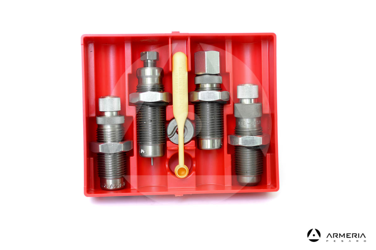 Dies Lee Deluxe Pistol calibro 38 special - 4 dies - can load 357 Magnum - Shell Holder