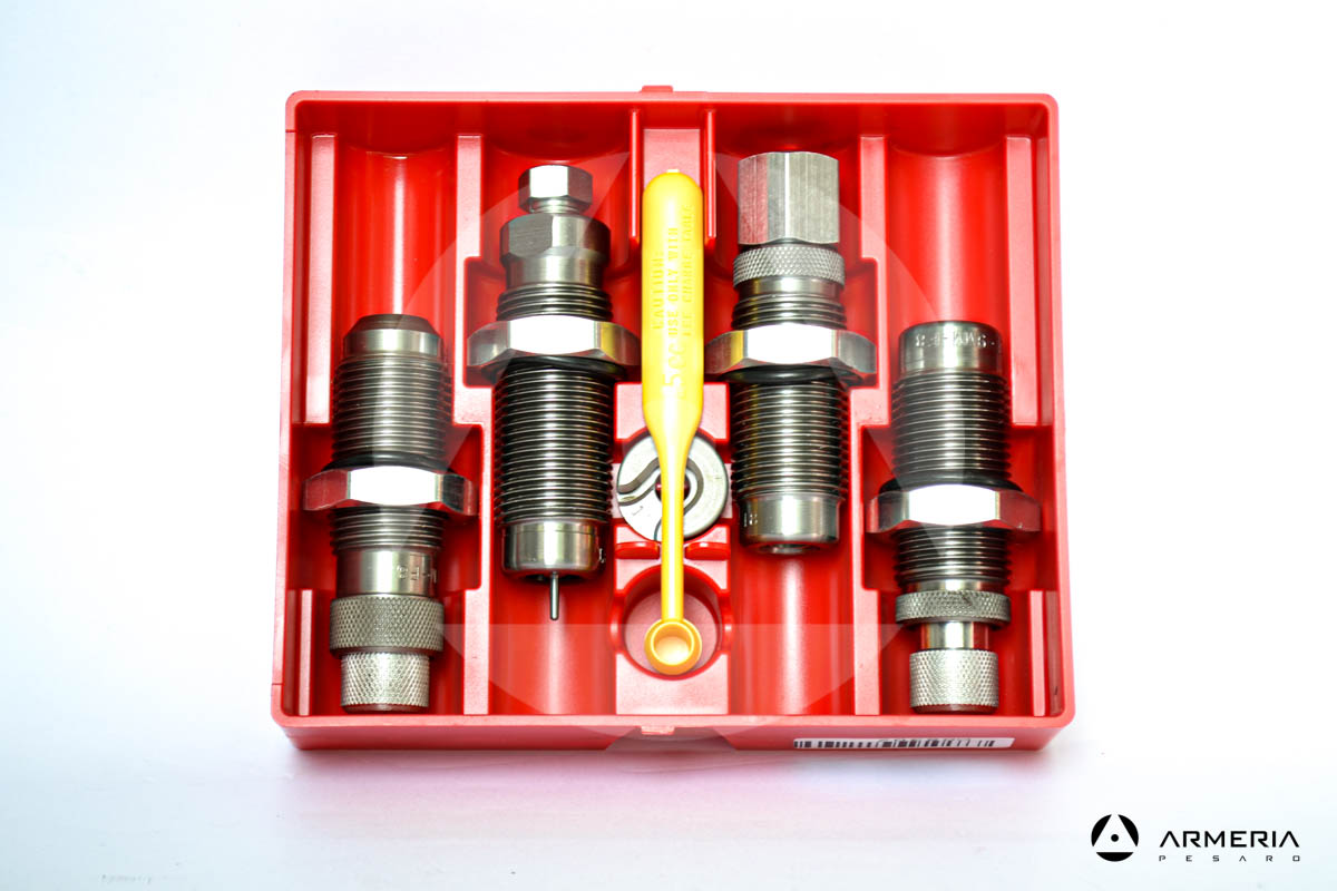 4 Dies Lee Deluxe Pistol calibro 9mm Luger - Carbide Crimp Die - Shell Holder omaggio 1