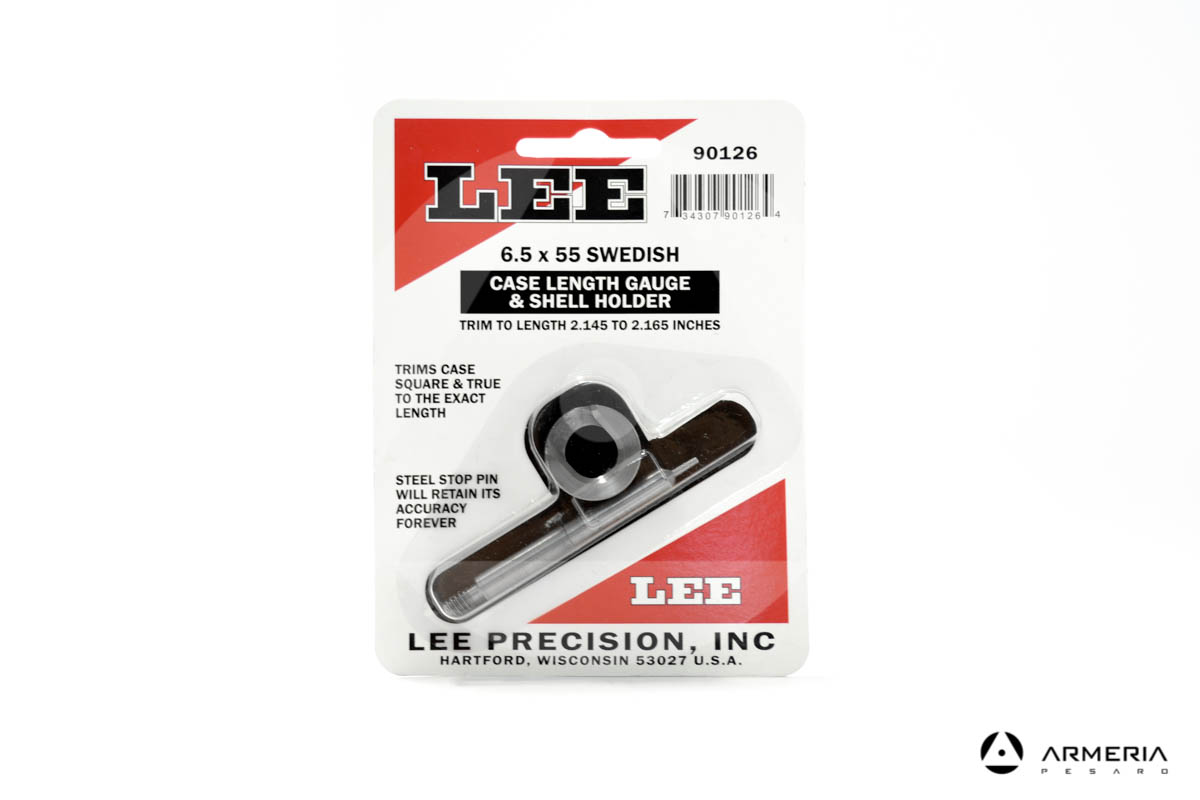 Asta tornitura bossoli Lee Precision calibro 6.5x55 Swedish e Shell Holder #90126
