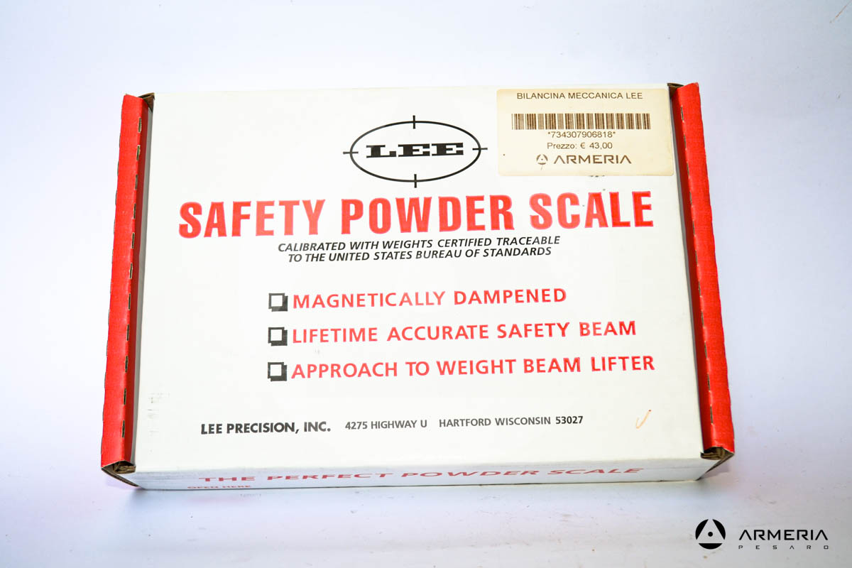 Bilancina meccanica Lee Precision safety powder scale contenuto imballo