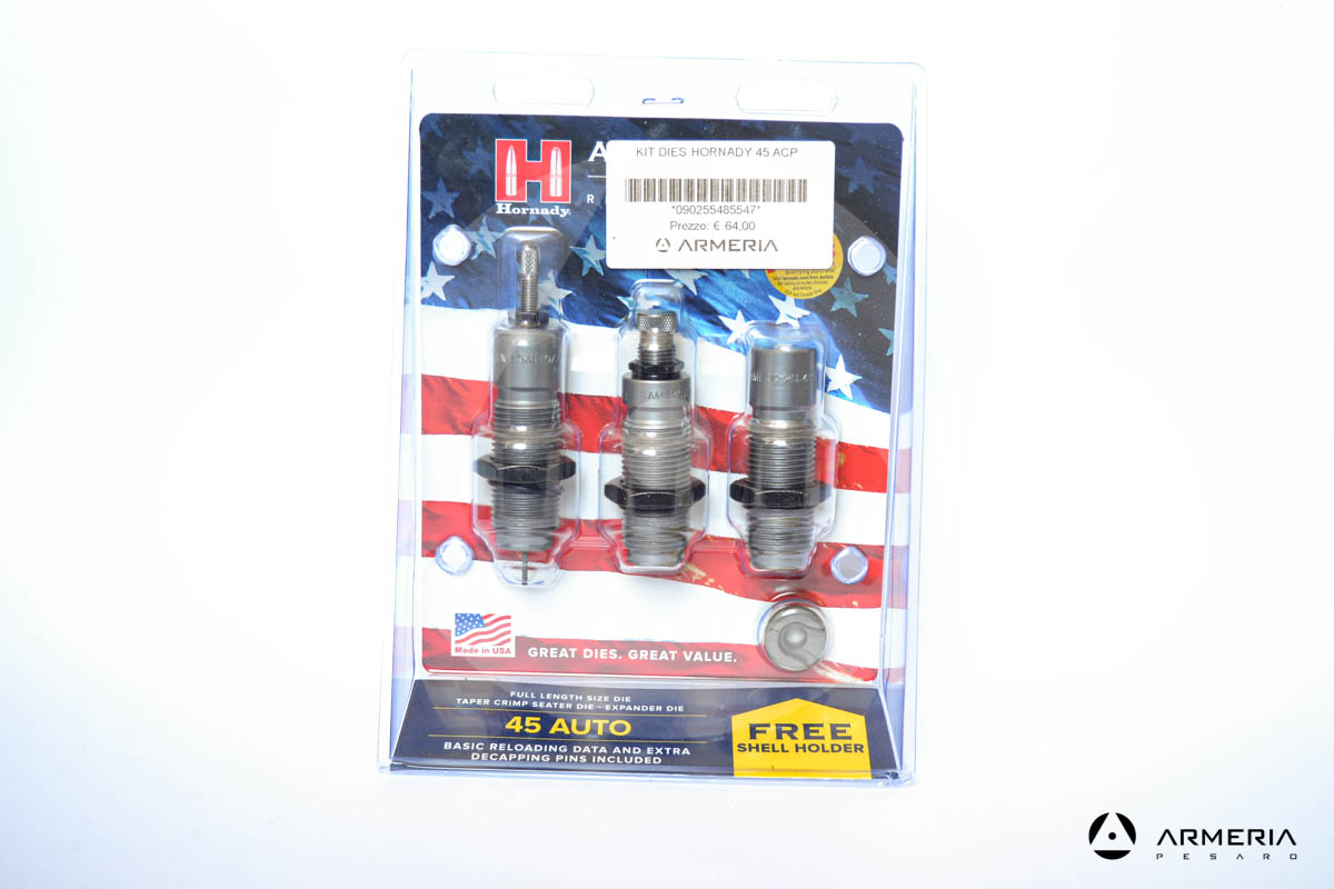 Kit Dies Hornady calibro 45 Auto ACP - full lenght size die