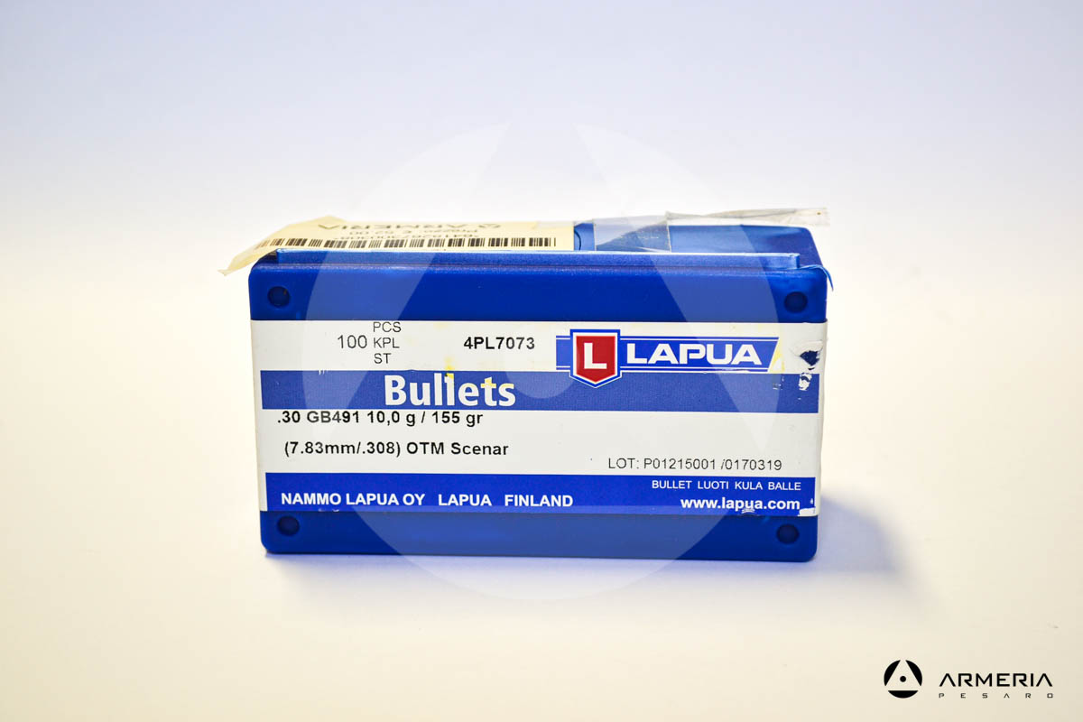 Palle ogive Lapua OTM Scenar calibro 30 .308_ - 155 grani - 100 pezzi vista 1