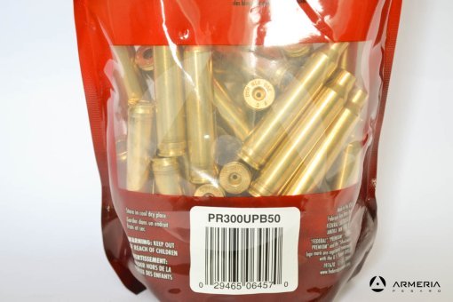 Bossoli Federal Premium calibro 300 Win Magnum - Unprimed Brass - 50 pezzi-1
