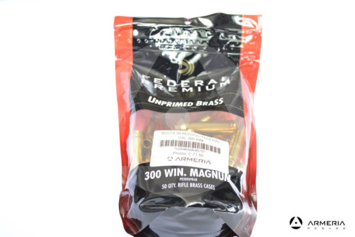 Bossoli Federal Premium calibro 300 Win Magnum - Unprimed Brass - 50 pezzi-0