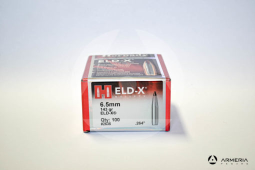 Palle ogive Hornady ELD-X 6.5 mm – 143 gr grani .264″ – 100 pezzi vista 2