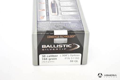 Palle ogive Nosler Ballistic Silver Tip calibro 30 - 168 grani - 50 pezzi #51160 modello