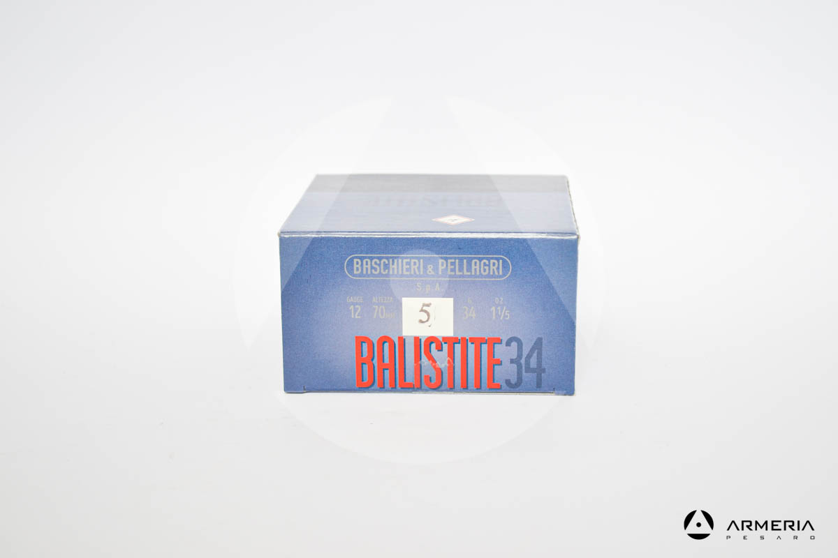 B&P Baschieri e Pellagri Balistite 34 calibro 12 - Piombo 5 - 25 cartucce modello