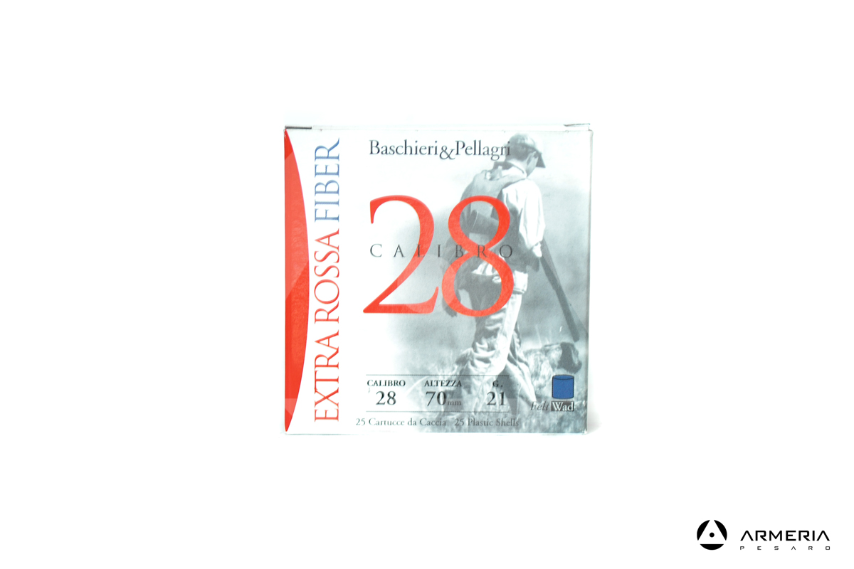 B&P Baschieri e Pellagri Extra Rossa Fiber calibro 28 Piombo 10 - 25 cartucce