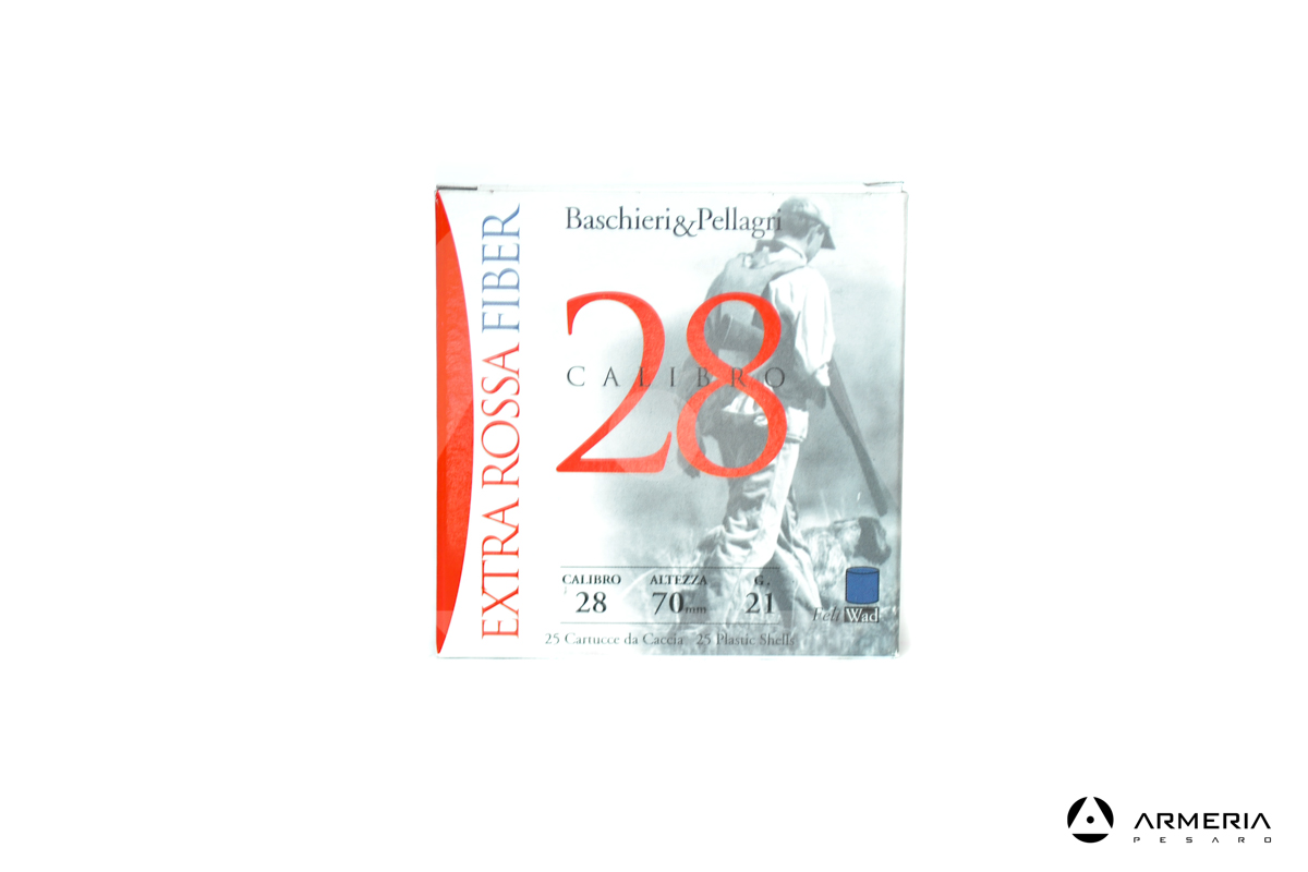 B&P Baschieri e Pellagri Extra Rossa Fiber calibro 28 Piombo 9 - 25 cartucce