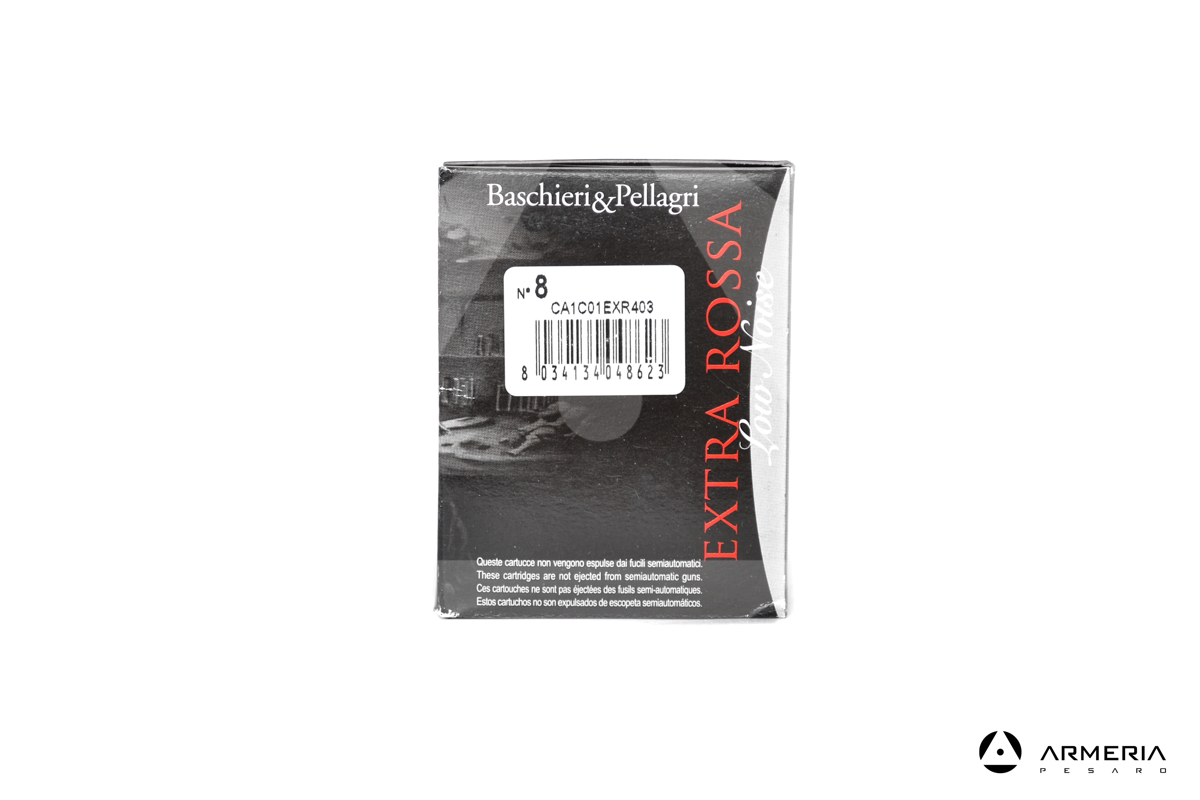 B&P Baschieri e Pellagri Extra Rossa Low Noise calibro 28 Piombo 8 - 25 cartucce lato