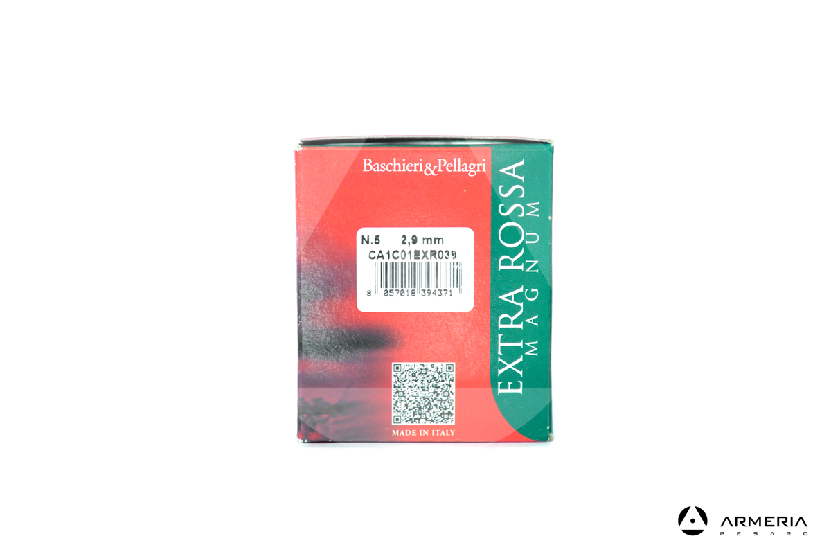 B&P Baschieri e Pellagri Extra Rossa calibro 28 Magnum Piombo 5 - 25 cartucce lato