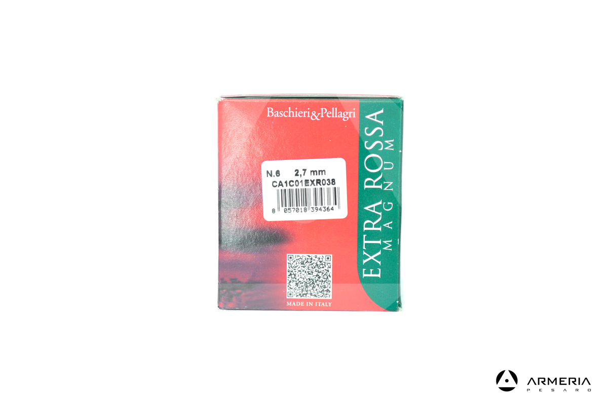 B&P Baschieri e Pellagri Extra Rossa calibro 28 Magnum Piombo 6 - 25 cartucce lato