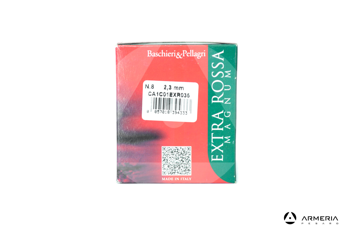 B&P Baschieri e Pellagri Extra Rossa calibro 28 Magnum Piombo 8 - 25 cartucce lato