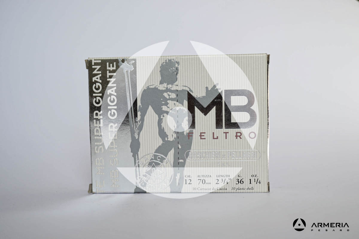 B&P Baschieri e Pellagri MB feltro supergigante calibro 12 - Piombo 7 - 10 cartucce fronte