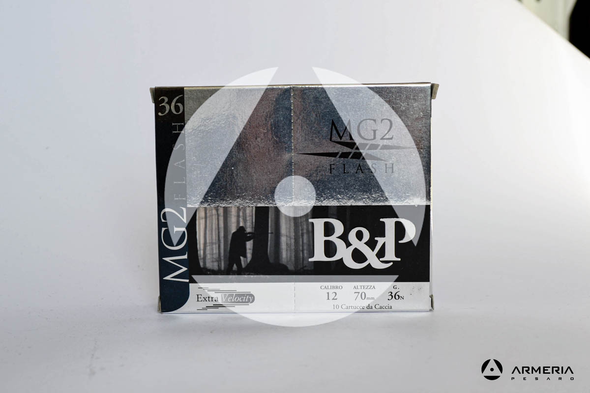 B&P Baschieri e Pellagri MG2 Flash Extra Velocity calibro 12 - Piombo 3 - 10 cartucce fronte