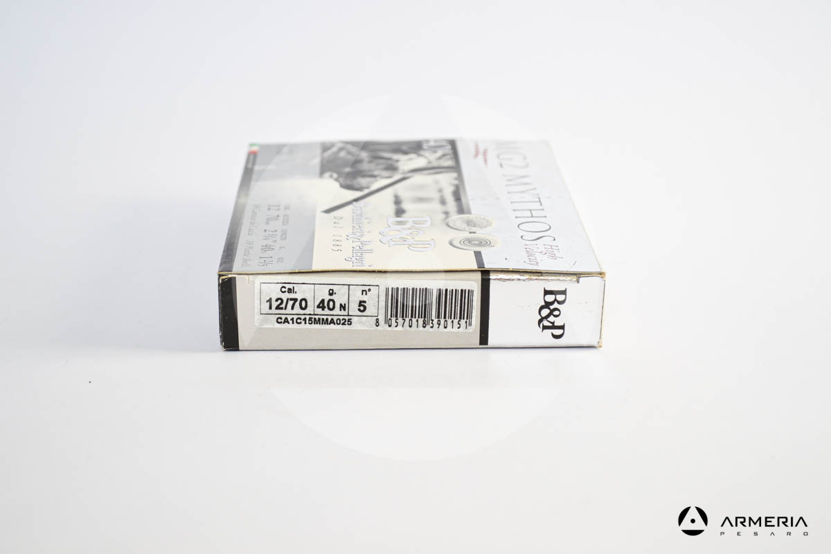 B&P Baschieri e Pellagri MG2 Mythos High Velocity Nickel Plated calibro 12 - Piombo 5 - 10 cartucce modello B&P Baschieri e Pellagri MG2 Mythos High Velocity Nickel Plated calibro 12 - Piombo 5 - 10 cartucce modello
