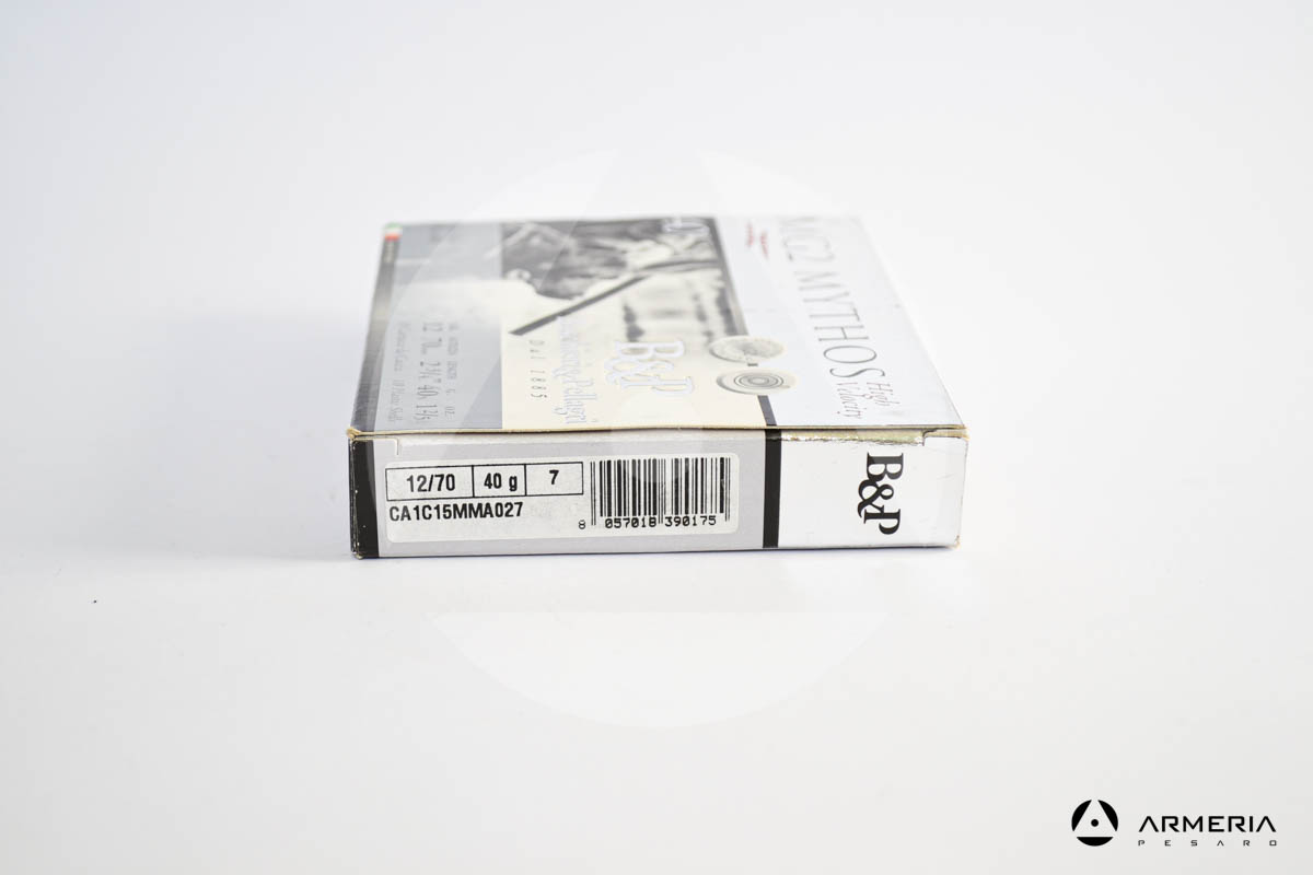 B&P Baschieri e Pellagri MG2 Mythos High Velocity Nickel Plated calibro 12 - Piombo 7 - 10 cartucce modello B&P Baschieri e Pellagri MG2 Mythos High Velocity Nickel Plated calibro 12 - Piombo 7 - 10 cartucce modello