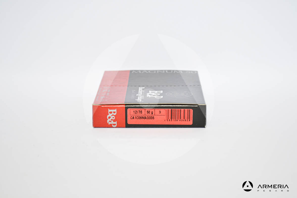 B&P Baschieri e Pellagri Magnum 50 calibro 12 - Piombo 3 - 10 cartucce modello B&P Baschieri e Pellagri Magnum 50 calibro 12 - Piombo 3 - 10 cartucce modello