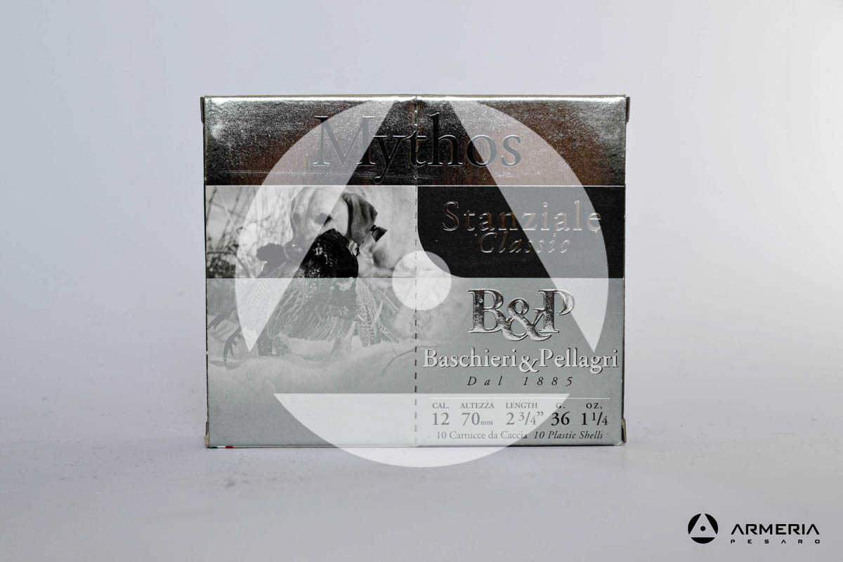 B&P Baschieri e Pellagri Mythos Stanziale Classic calibro 12 - Piombo 4 - 10 cartucce fronte