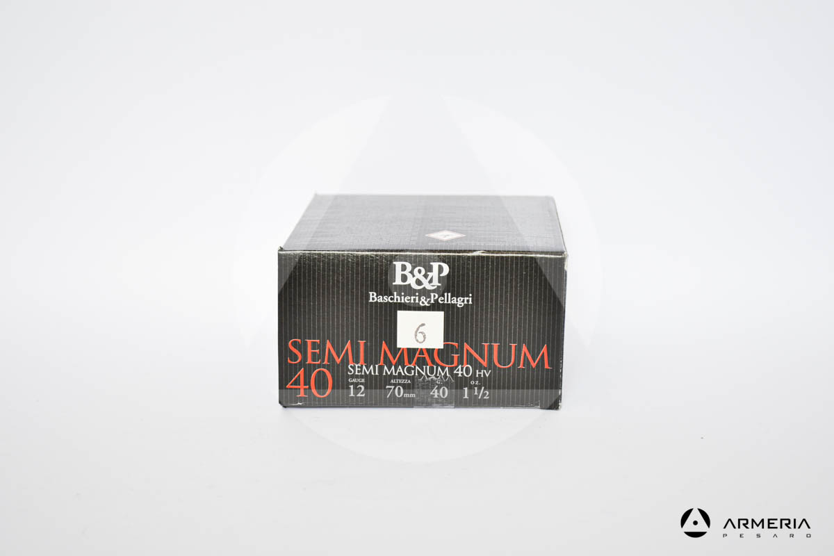 B&P Baschieri e Pellagri Semimagnum 40 HV calibro 12 - Piombo 6 - 25 cartucce modello