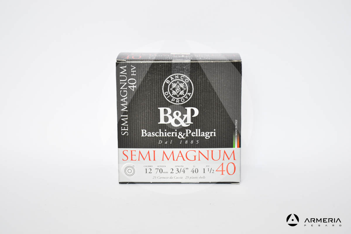 B&P Baschieri e Pellagri Semimagnum 40 HV calibro 12 - Piombo 7 - 25 cartucce