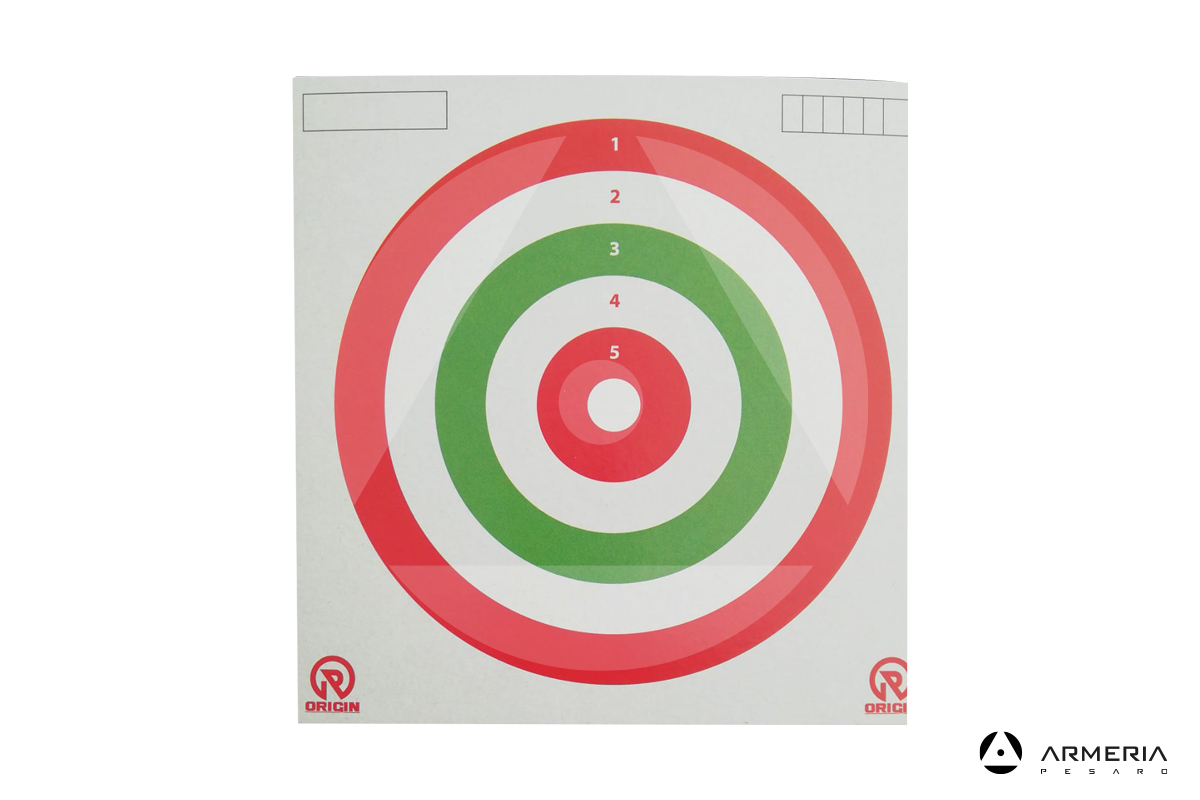 Bersaglio Origin tricolore da gara in cartone 14x14