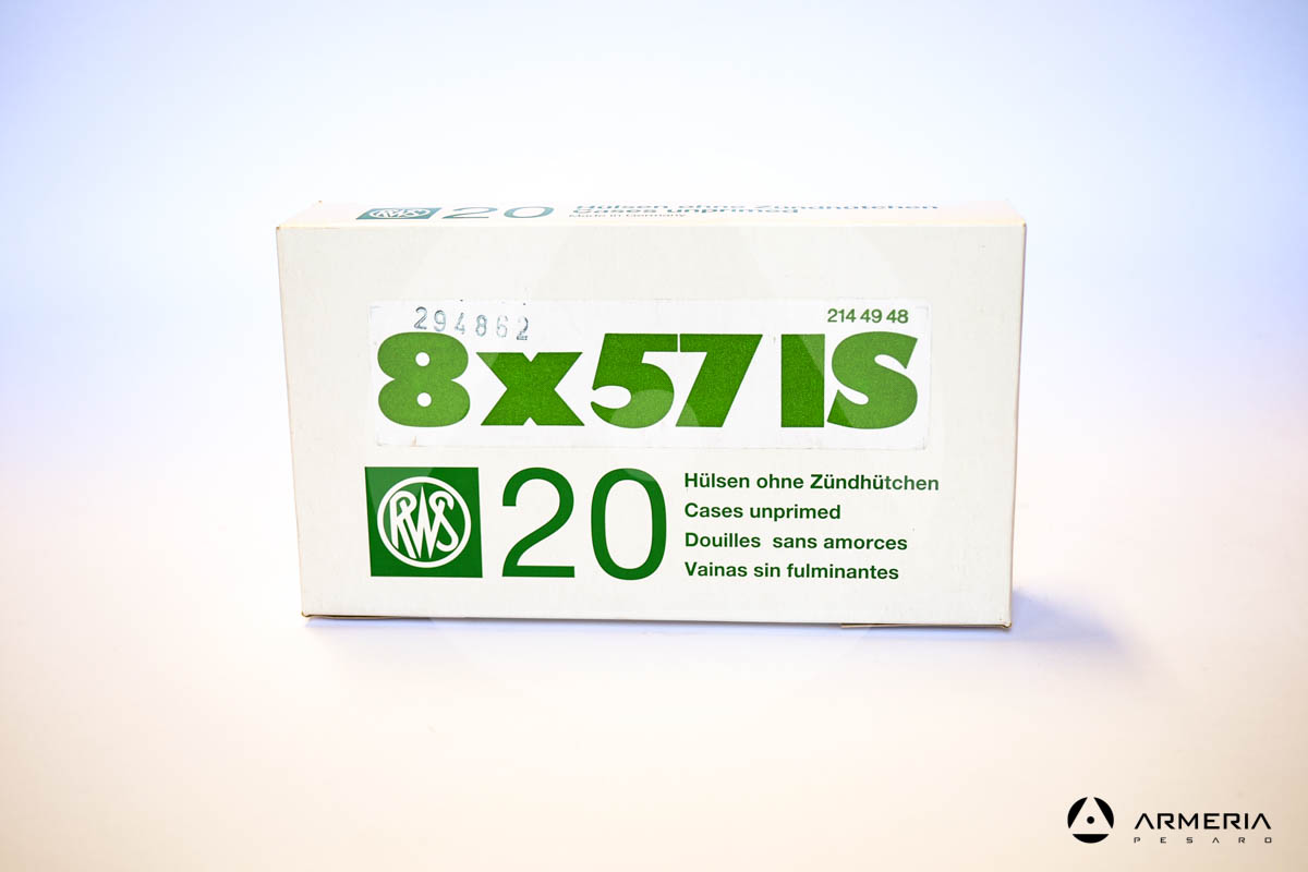 Bossoli RWS 8x57 JS - calibro 8 - 20 pezzi vista1