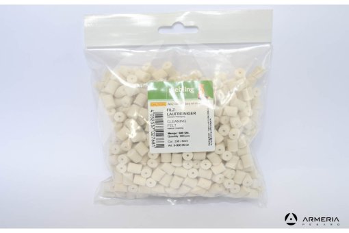 Busta feltrini Niebling Gun Care per pulizia normale pistola - calibro 8 mm .338 500 pezzi