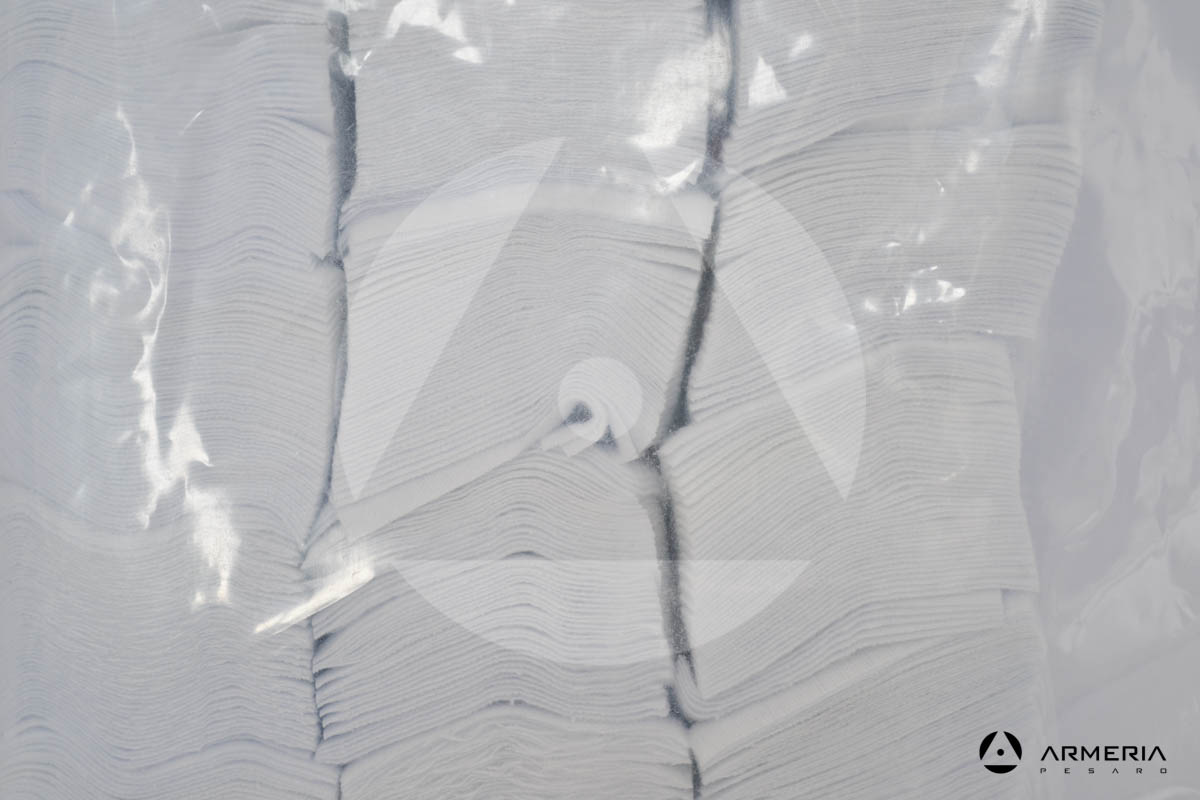 Busta set pezzuole Pro Shop 100% cotone per pulizia pistola 750 pz macro