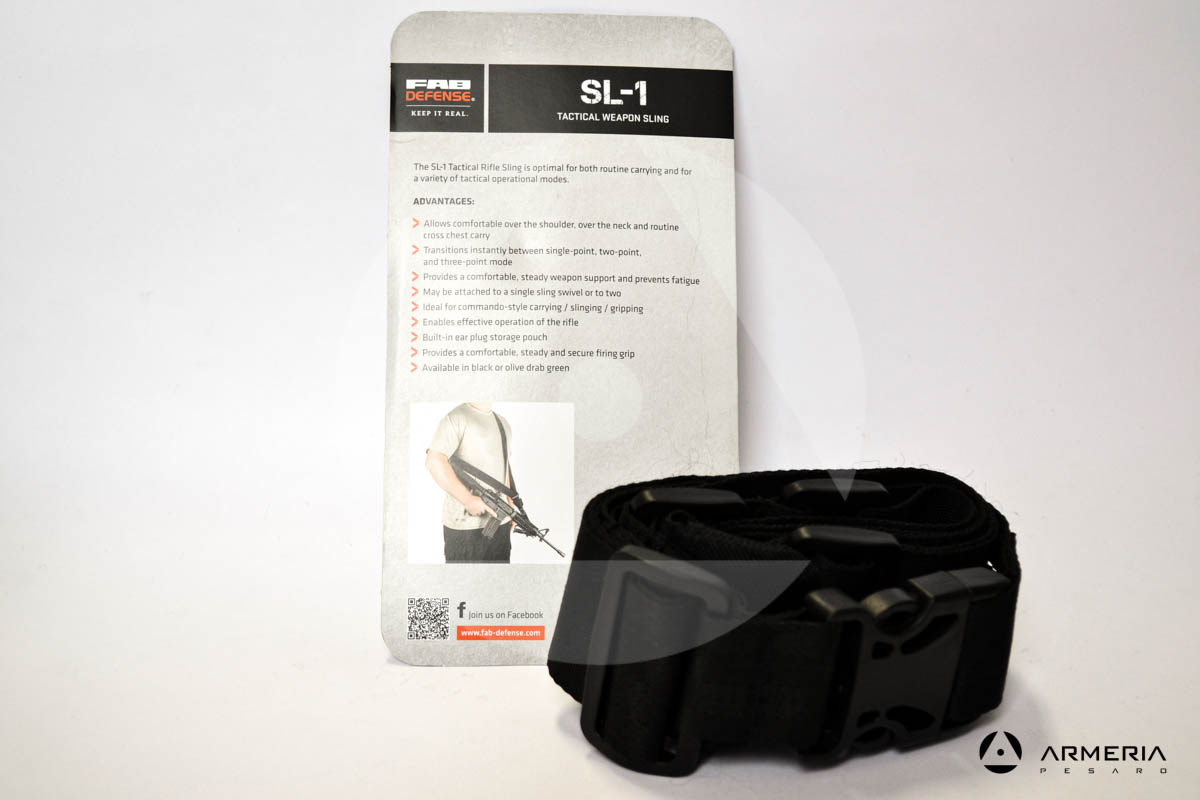 Cinghia FAB Defense SL-1 Tactical con attacco a due punti
