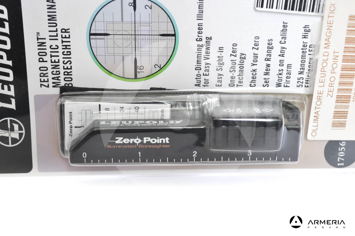 Collimatore magnetico Leupold Zero Point Boresighter retroilluminato 59012 Collimatore magnetico Leupold Zero Point Boresighter retroilluminato 59012