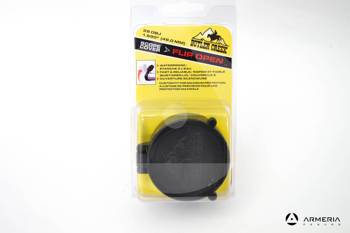 Copertura cover protettiva cannocchiale Butler Creek 28 OBJ diametro 48 mm